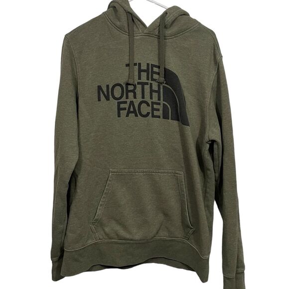 The North Face Olive Green Pullover Hoodie Sweatshirt - Picture 1 of 4